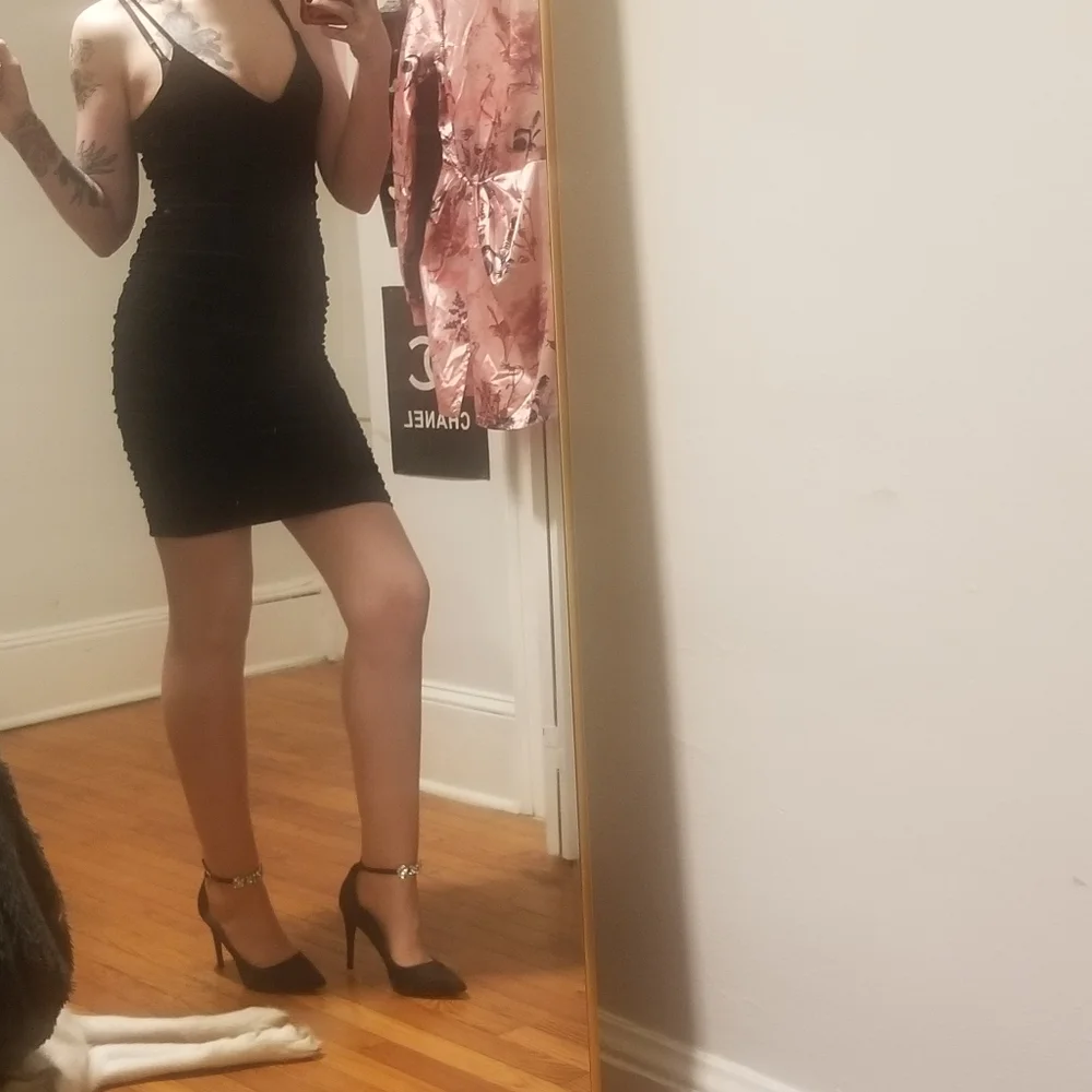 Black midi dress - Picture 2 of 6